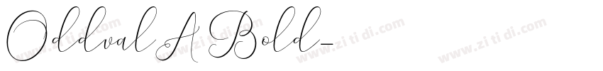 OddvalA Bold字体转换